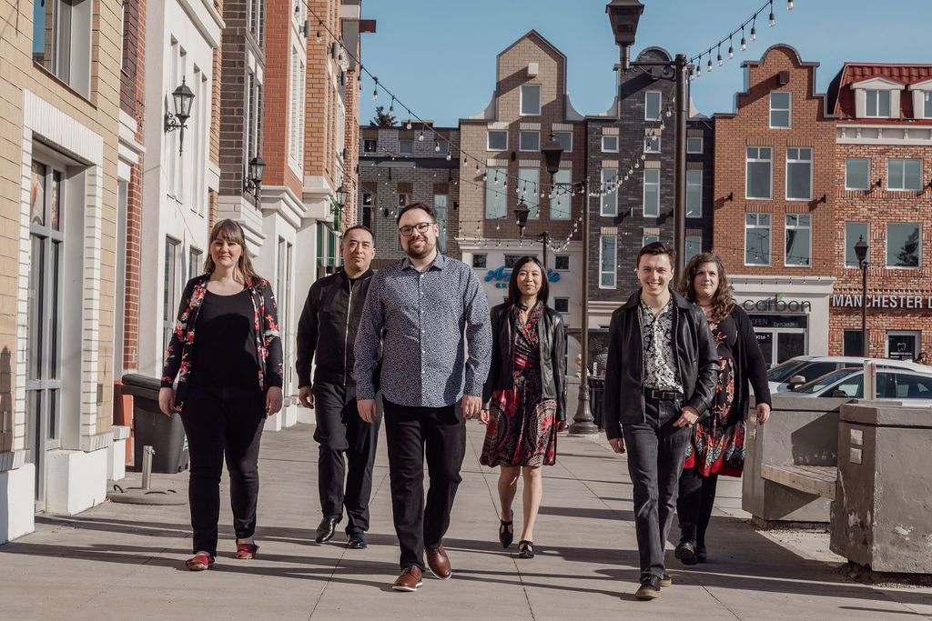 high street sound walking towards the camera